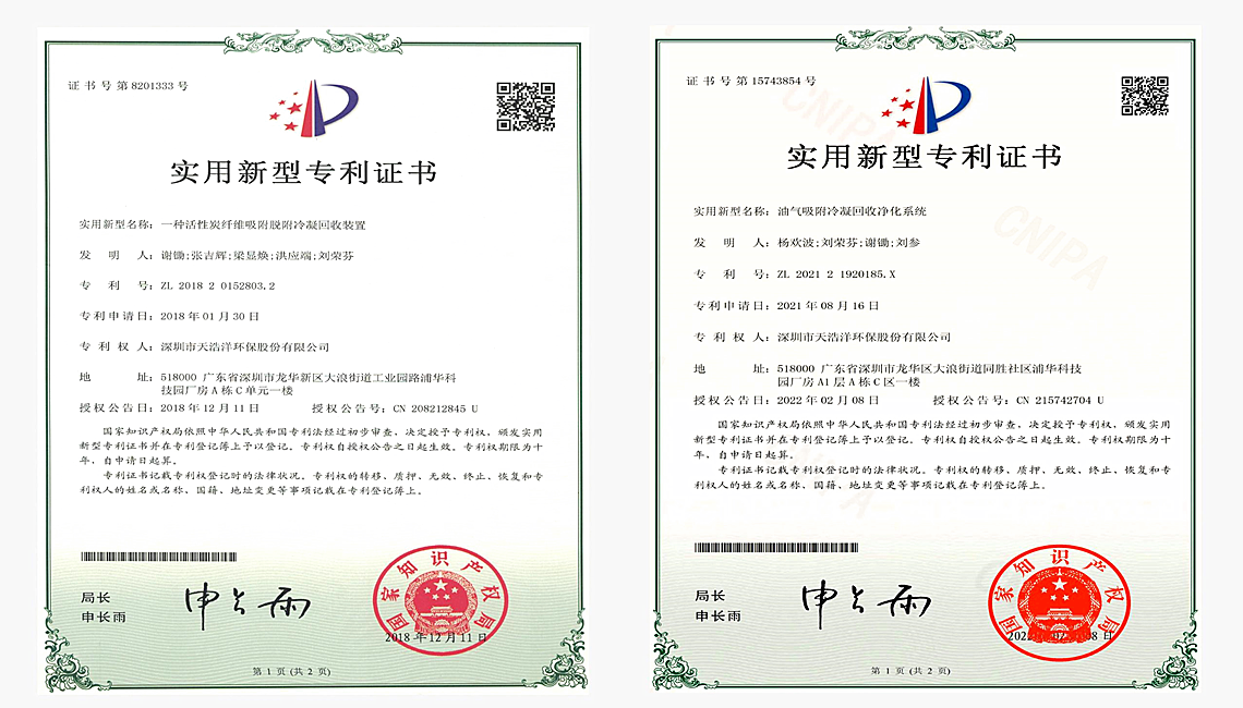 活（huó）性炭吸附脫（tuō）附+冷（lěng）凝回收技術專利